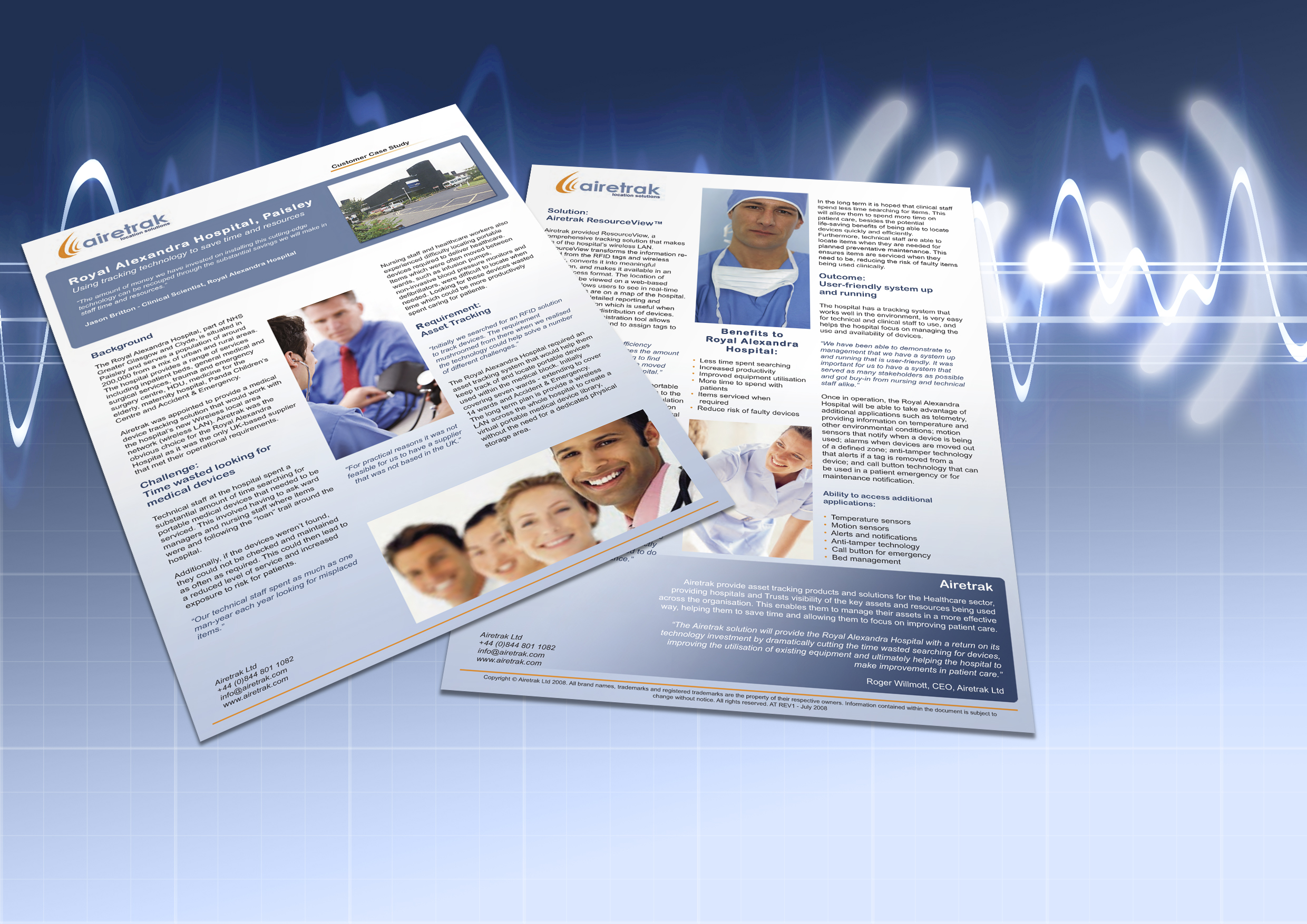 Airetrak case study Case study created for Airetrak - a client targeting the healthcare sector